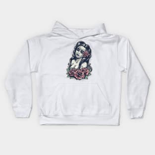 Day Of The Dead Girl Calavera Kids Hoodie